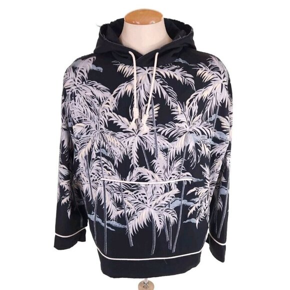 Palm Angels Allover Palm Print Pullover Shirt Size 48 M Oversized Mens New - Picture 1 of 13